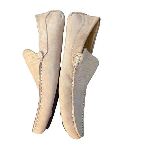 Massimo Matteo Firenze Tan Leather Driving Shoes Loafers Perforated Slip On 10.5 - Picture 5 of 9